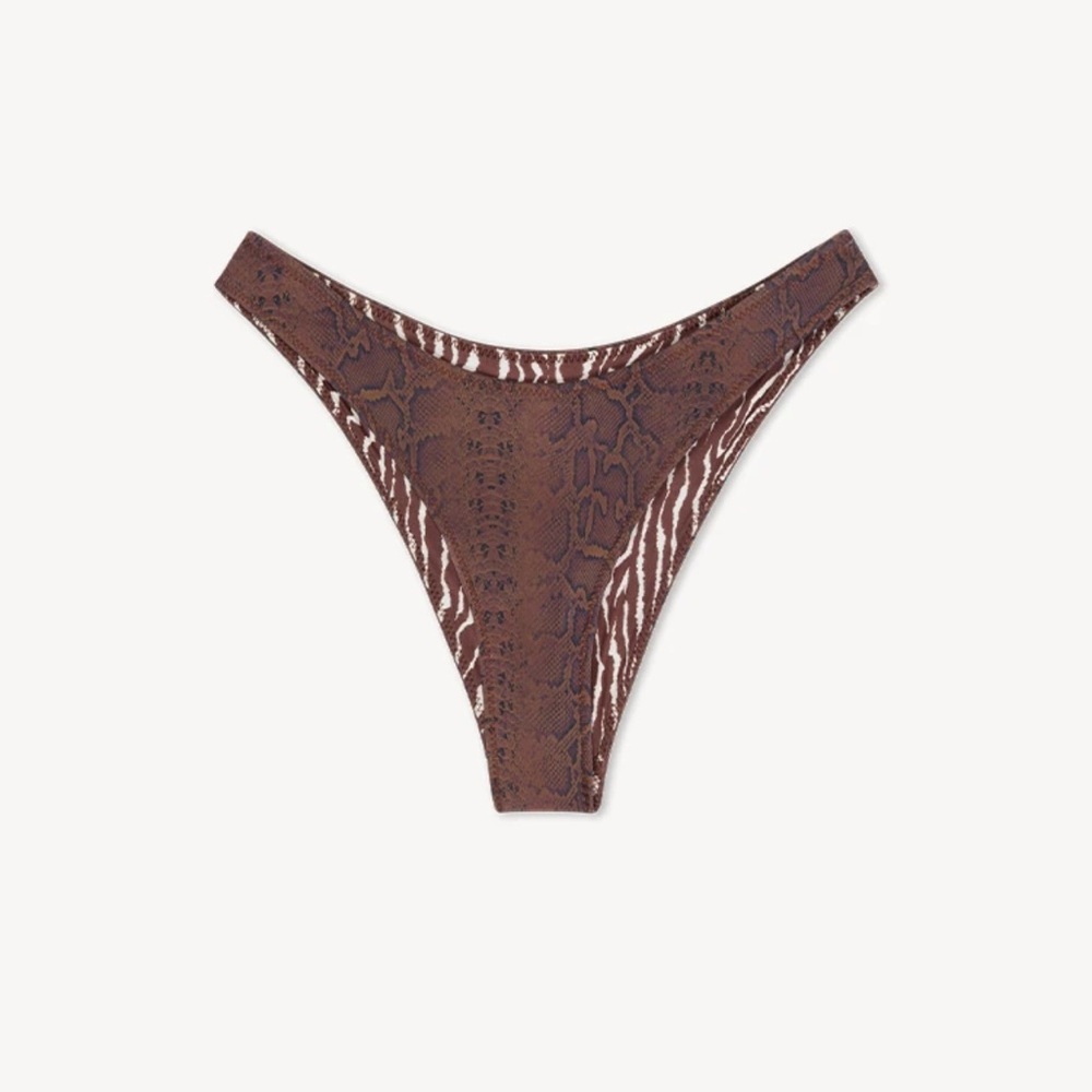 x Réalisation Par Frank Reversible Bikini Top & bottom - Python/Animal - Picture 4 of 4
